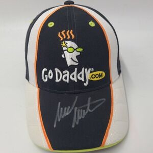 Mark Martin Hat Adjustable Chase Black NASCAR #5 Go Daddy Signed Autographed Men